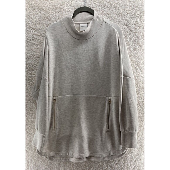 Varley Sweatshirt Women’s Size Medium Gray Bay Sweat Knit Pullover Oversized - Picture 1 of 10